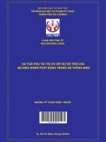 sa thải phụ tải tối ưu với sự hỗ trợ của bộ điều khiển phát động trong hệ thống điện 
