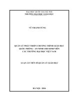 Quản lý phát triển chương trình giáo dục quốc phòng   an ninh cho sinh viên các trường đại học việt nam 