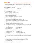 Câu hỏi trắc nghiệm địa lý lớp 10: Chương môi trường và sự phát triển bền vững