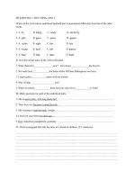 ĐỀ KIỂM TRA 1 TIẾT TIẾNG ANH 8