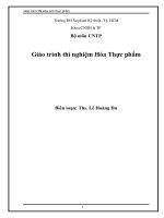 Giáo trình thí nghiệm hóa thực phẩm