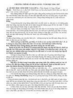 Dan chuong trinh khai giang nam 2016 2017