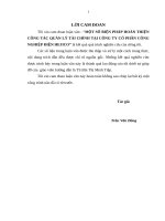 Luận văn Thạc Sĩ: Một số biện pháp hoàn thiện công tác quản lý tài chính tại Công ty Cổ phần công nghiệp điện Hejico