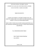 A survey on students’ attitudes to deductive and inductive approaches to teaching english grammar for grade 11th at bac kan gifted high school 