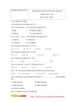 Đề thi giữa học kì 1 môn Toán lớp 6 trường THCS Lê Lợi, Đà Nẵng năm 2015 - 2016
