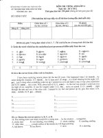 Đề thi duyên hải đồng bằng bắc bộ môn tiếng anh lớp 11 năm 2016   đề chính thức