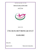 Báo cáo thảo luận nhóm ứng dụng rup trong quản lý karaoke