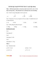 Giải bài tập trang 89, 90 SGK Toán 5: Luyện tập chung