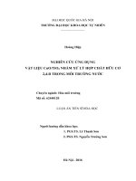 Nghiên cứu ứng dụng vật liệu CuOTiO2 nhằm xử lý hợp chất hữu cơ 2,4 d trong môi trường nước 