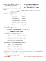 Đề thi học kì 1 lớp 3 môn Toán, Tiếng Việt trường tiểu học Chợ Chậu, Mường Khương 2015 - 2016