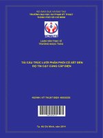 tái cấu trúc lưới phân phối có xét đến độ tin cậy cung cấp điện 