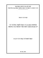 Tư tưởng triết học của karl popper trong tác phẩm tri thức khách quan 