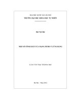 MỘT số TÍNH CHẤT của MẠNG PETRI và ỨNG DỤNG 