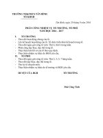 phan cong nhiem vu tổ trưởng, tổ phó