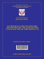 xác định dung lượng máy phát điện phân bố theo mục tiêu giảm tổn thất và giảm thay thế các thiết bị đóng cắt 
