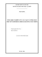 Tổng hợp, nghiên cứu cấu tạo và tính chất một số naphthoyltrifloaxetonat đất hiếm 