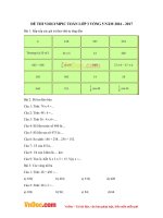 Đề thi Violympic Toán lớp 3 vòng 5 năm 2016 - 2017