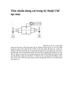 Tiêu chuẩn dung sai trong kỹ thuật chế tạo máy