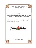 Nghiên cứu khoa học sư phạm ứng dụng Dùng phương pháp tọa độ trong không gian để giải các bài toán hình không gian