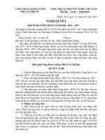 NGHI QUYET HNCĐ dau nam 2016  2017