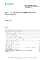 QUẢN LÝ VÀ CHĂM SÓC KHÁCH HÀNG BẰNG PHẦN MỀM SUGARCRM