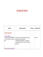 kế hoạch tuần  chủ đề thực vật