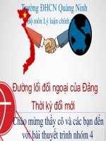 Bài thuyết trình nhóm  đường lối đối ngoại của đảng thời kì đổi mới