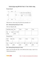 Giải bài tập trang 88 SGK Toán 3: Chu vi hình vuông