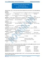 Đề kiểm tra môn tiếng anh phần  (10) 