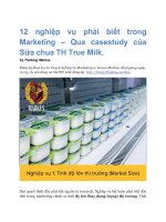 12 nghiệp vụ phải biết casestudy sữa chua TH true milk