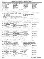 Đề thi học kì môn tiếng anh học kì 2 (14) 