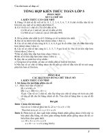 TỔNG hợp KIẾN THỨC TOÁN lớp 5