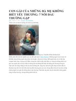 CON GÁI CỦA NHỮNG BÀ MẸ KHÔNG BIẾT YÊU THƯƠNG