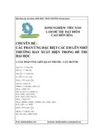 một số phản ứng hóa học vô cơ