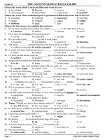 Đề thi học kì môn tiếng anh học kì 2 (9) 