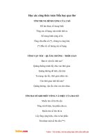 Học các công thức toán Tiểu học qua thơ