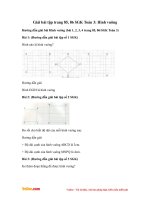 Giải bài tập trang 85, 86 SGK Toán 3: Hình vuông