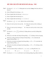 Đề thi chuyên đề hàm số (có đáp án)