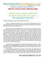 BỘ ĐỀ LUYỆN THI MÔN TOÁN TSĐH