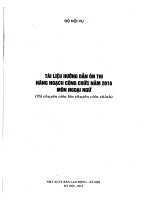 Tài liệu hướng dẫn ôn thi nâng ngạch công chức môn ngoại ngữ năm 2016