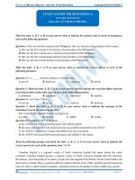 Đề kiểm tra môn tiếng anh phần  (5) 