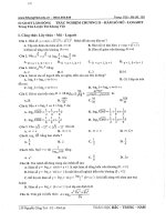 TRẮC NGHIỆM hàm số mũ, LOGARIT 