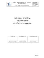 Biện pháp thi công san hardener