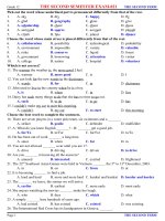 Đề thi học kì môn tiếng anh học kì 2 (21) 