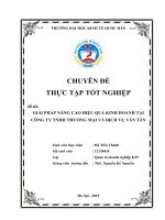 Giải pháp nâng cao hiệu quả kinh doanh tại công ty TNHH Thương mại và dịch vụ Văn Tân