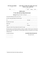 Thông báo về việc chấm dứt hoạt động hộ kinh doanh