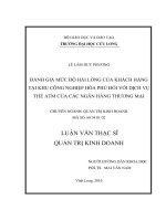 Đánh giá mức độ hài lòng của khách hàng tại khu công nghiệp Hòa Phú đối với dịch vụ thẻ ATM của các ngân hàng thương mại