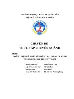 Hoàn thiện kế toán bán hàng tại Công ty TNHH thương mại kỹ thuật TPCom