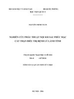 Nghiên cứu phẫu thuật nội soi sau phúc mạc cắt thận điều trị bệnh lý lành tính (TT) 