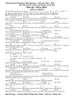 Đề đại học môn hóa các năm 2007 2015 (1) 
